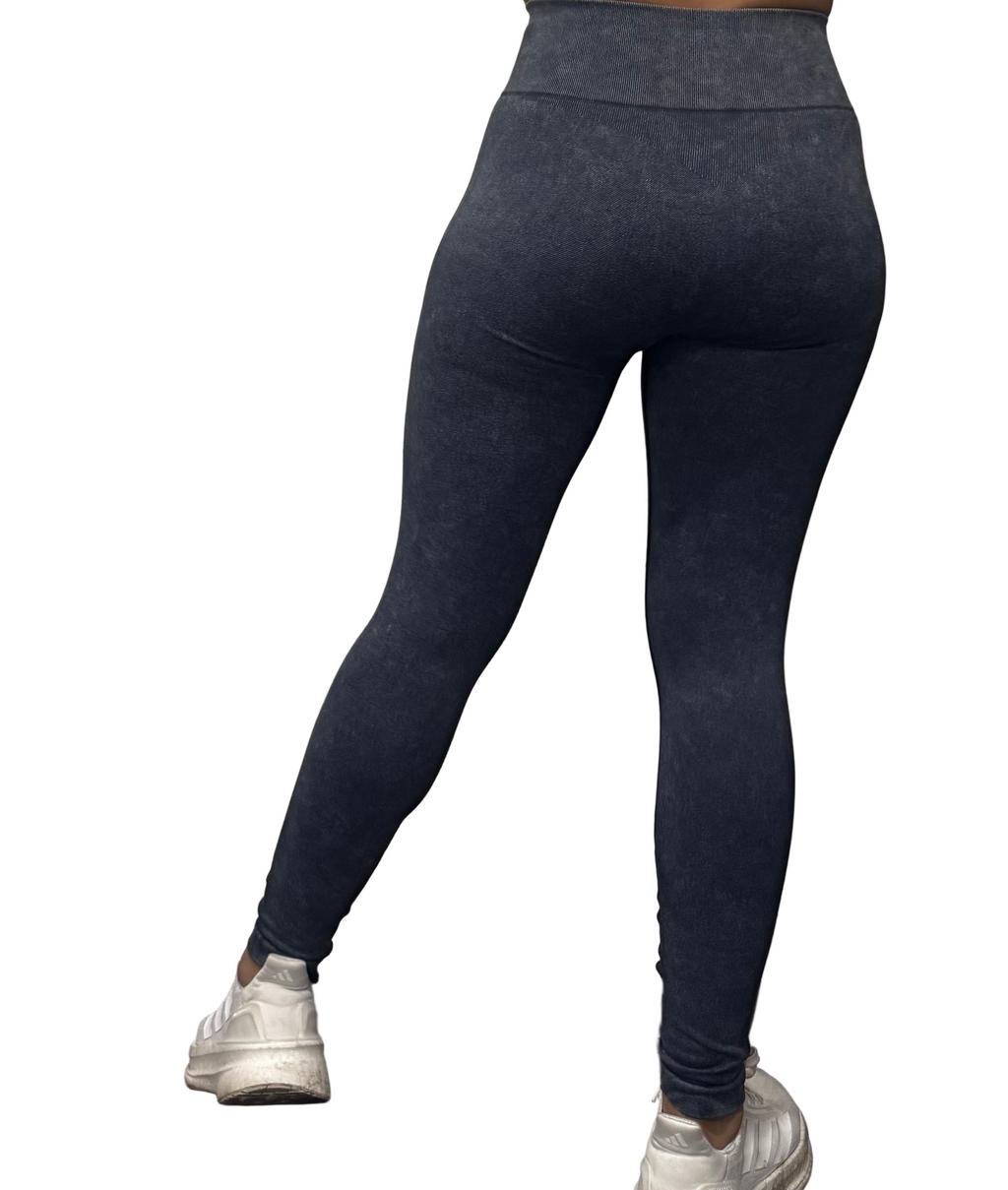 Acid Black Leggings
