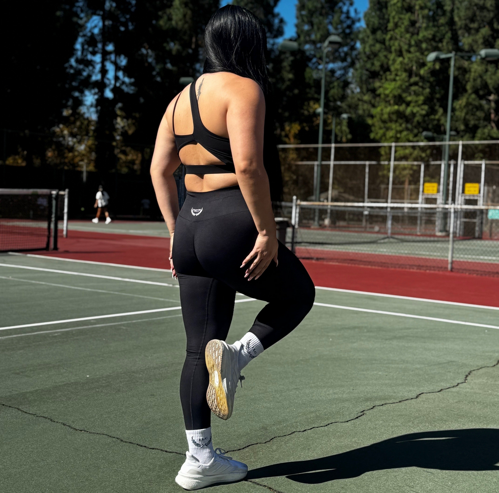 Black Silhouette Seamless Leggings